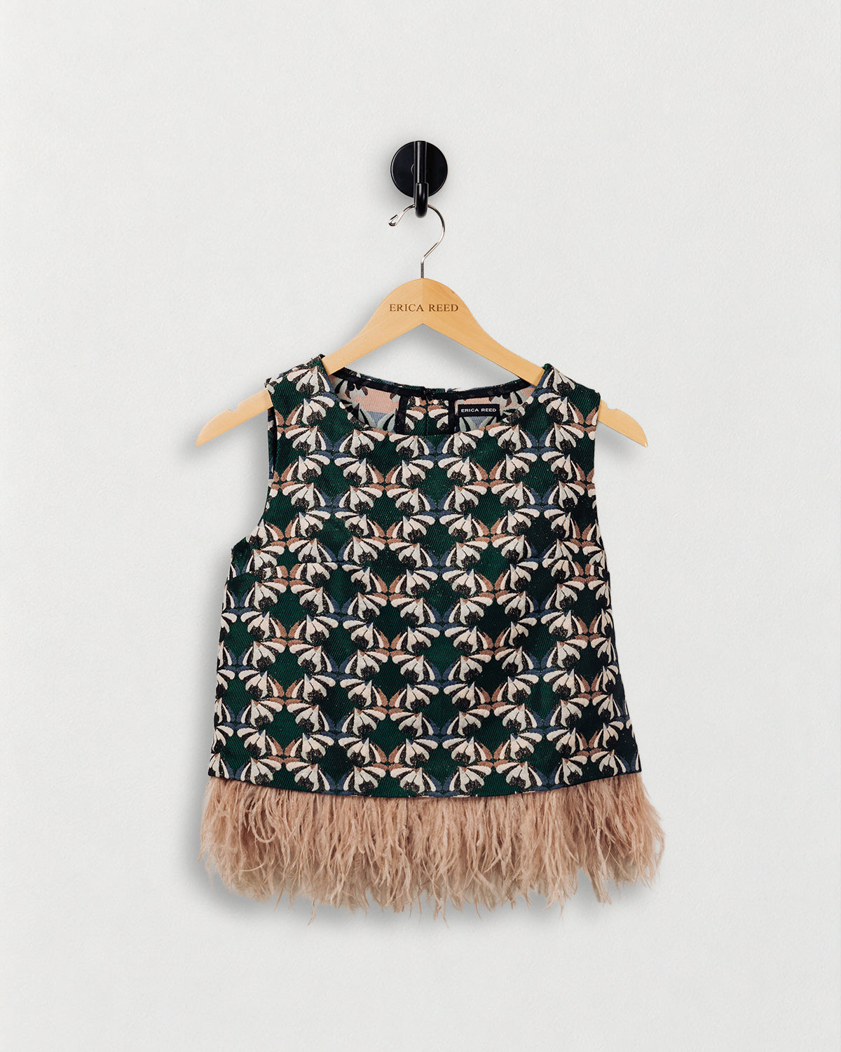 Classic Shell with Ostrich Trim — product view