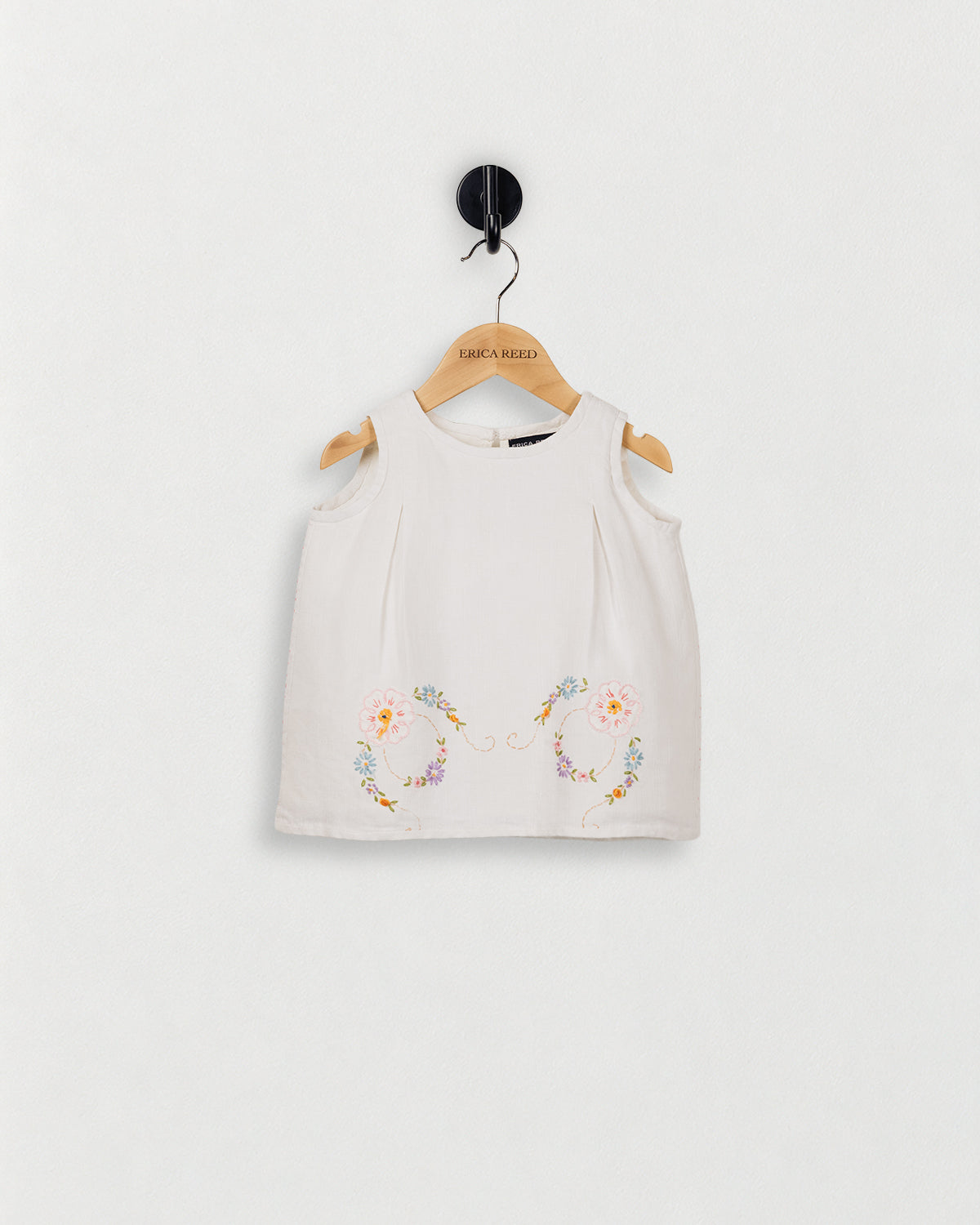 Simple Tank With Pleated Shoulder — front view