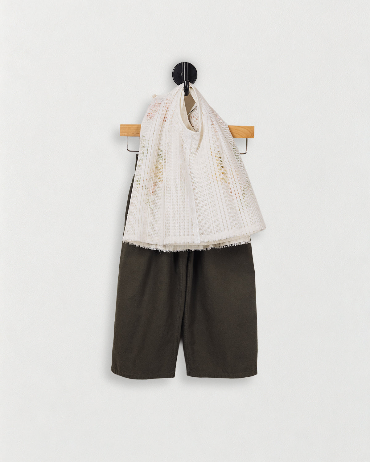 Simple Tank with Pleated Shoulder — styled view