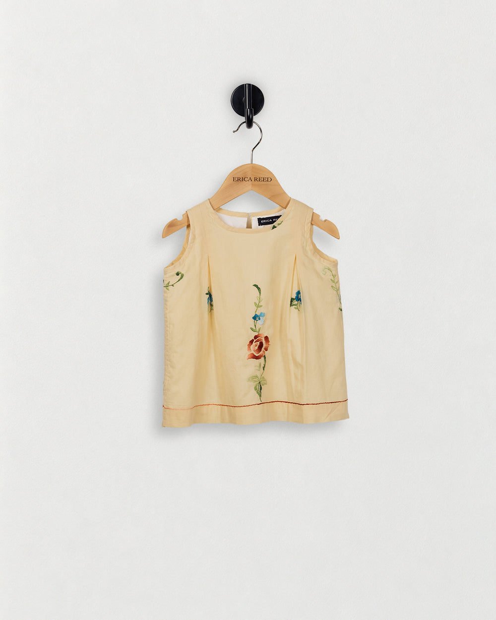 Simple Tank with Pleated Shoulder — front view