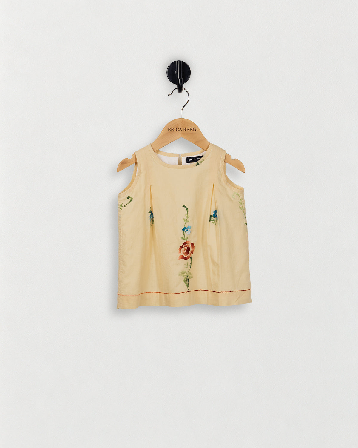 Simple Tank with Pleated Shoulder — front view