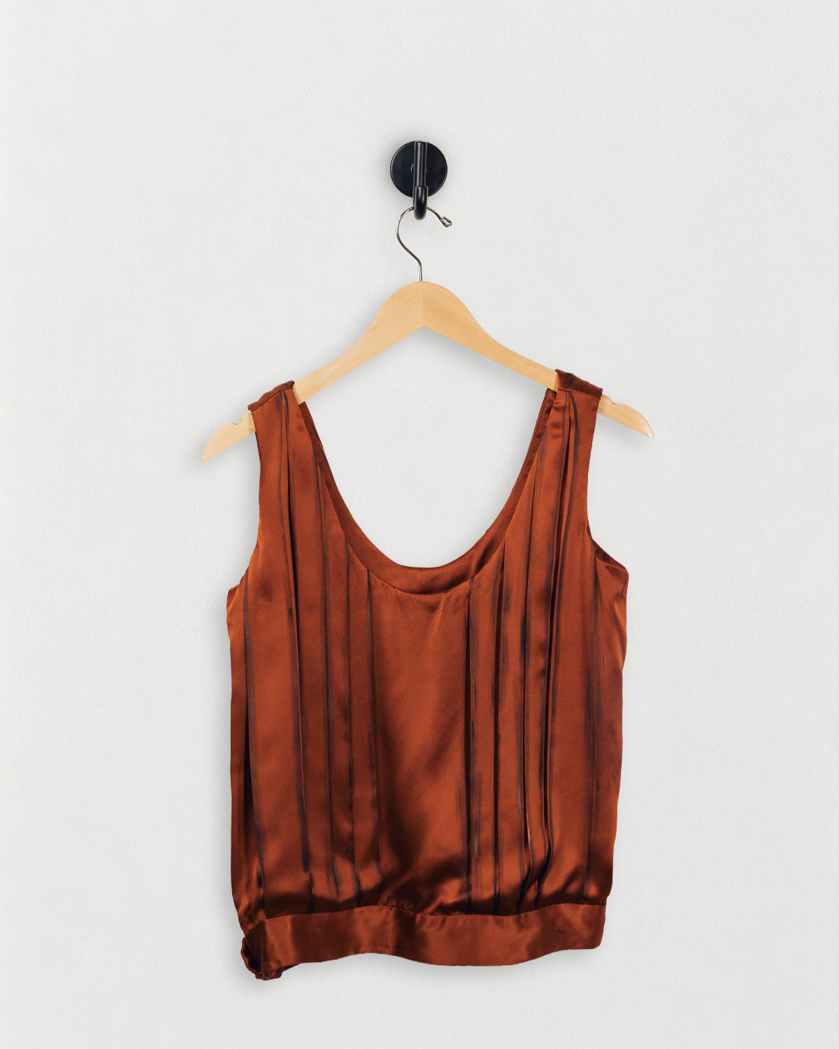 Violin Pleated and Hand Painted Cami — back view
