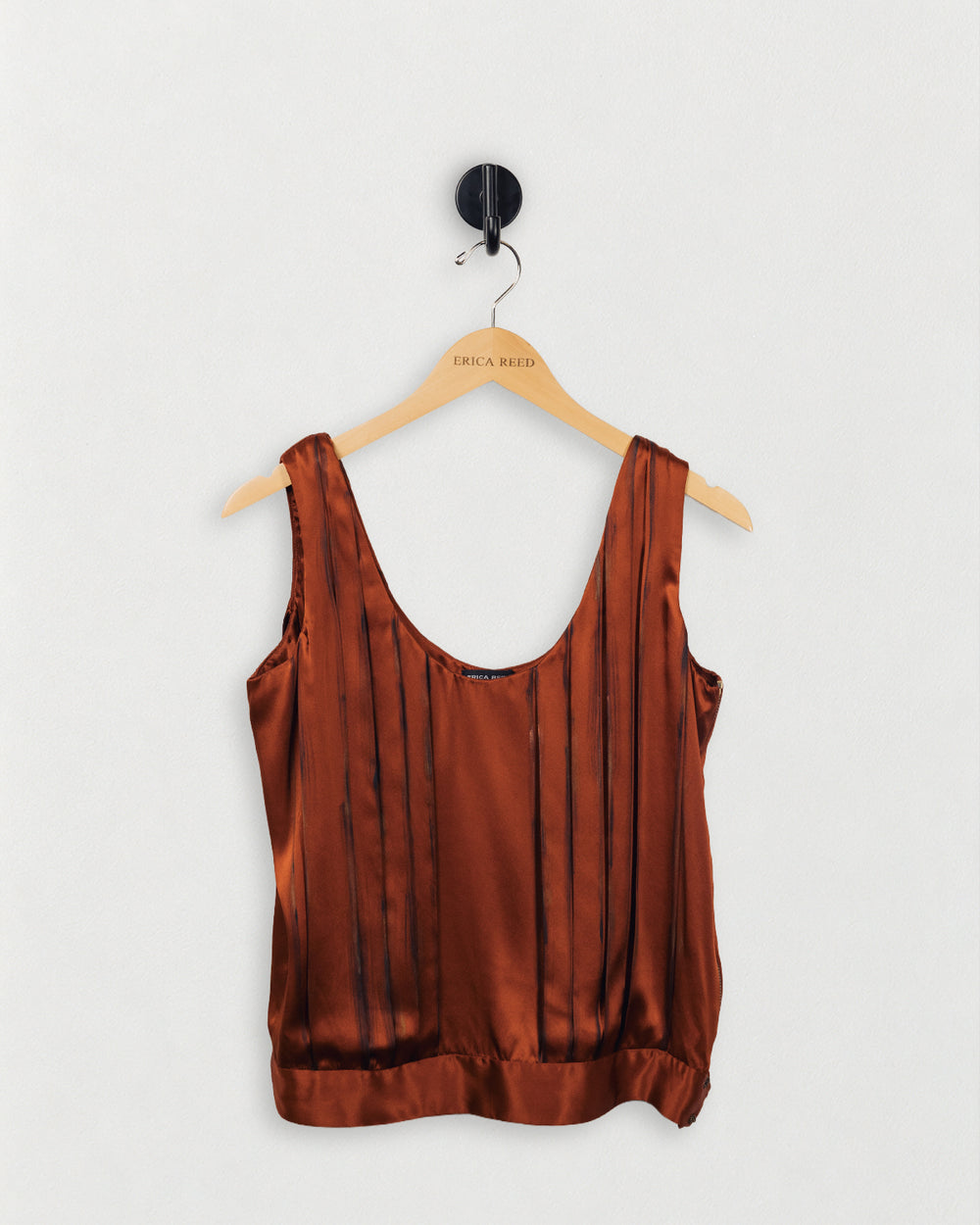 Violin Pleated and Hand Painted Cami — front view