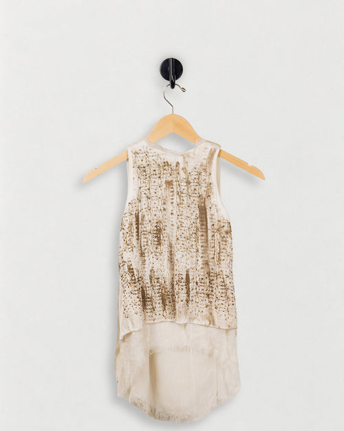 Matador Hand Painted and Hand Beaded Tank — back view