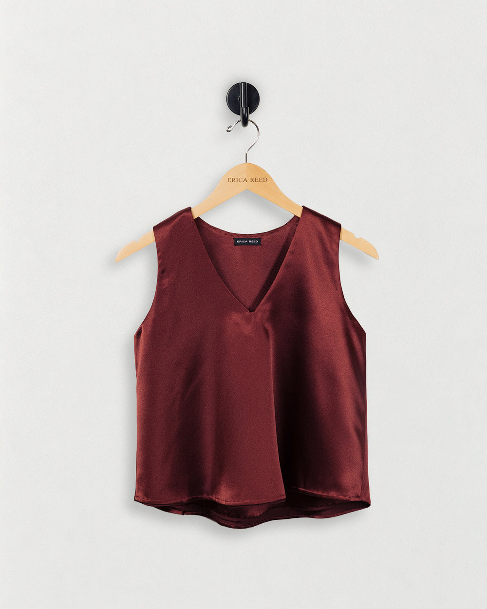 Relaxed drop neck shell — front view