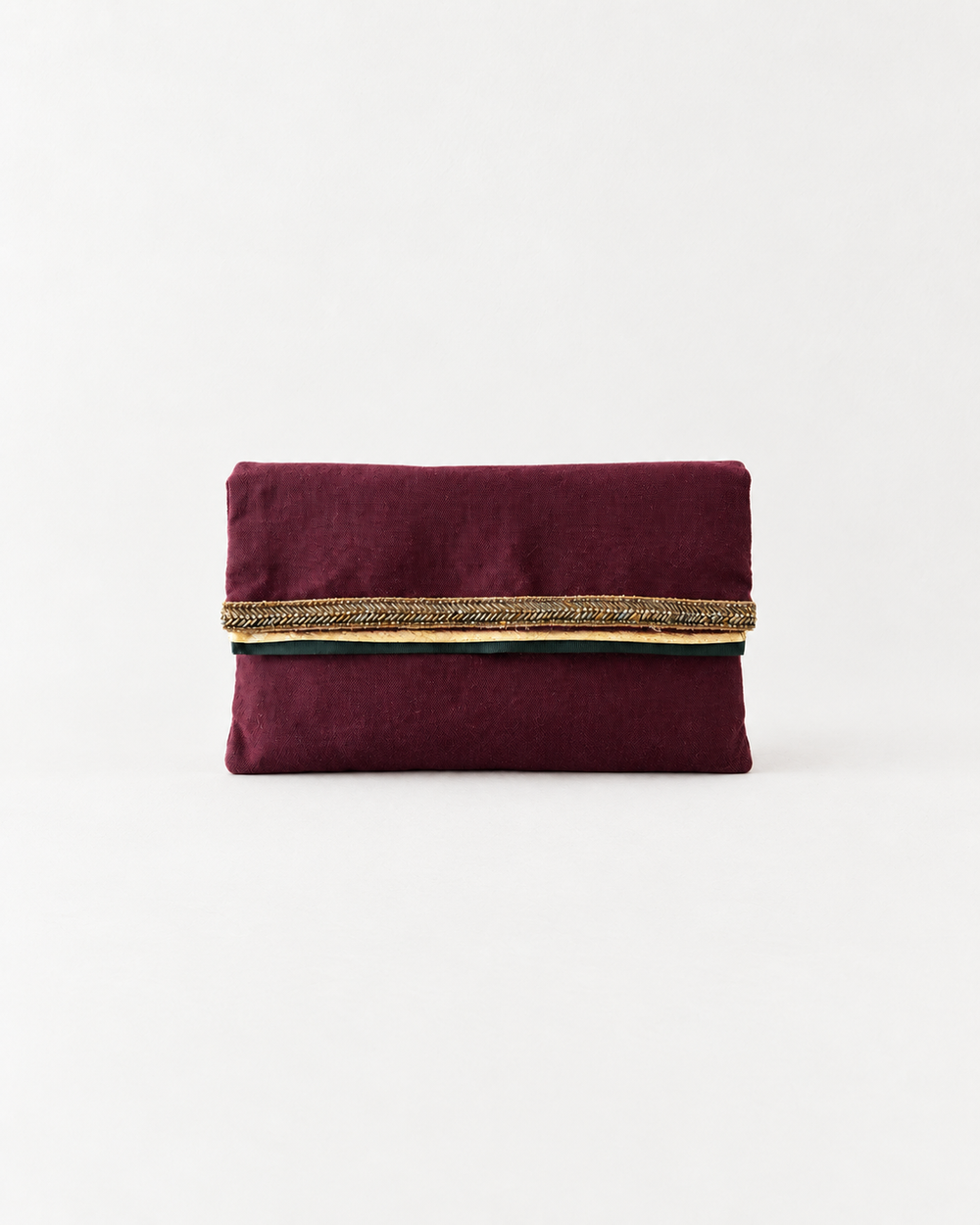 Embellished Foldover Clutch — closed view