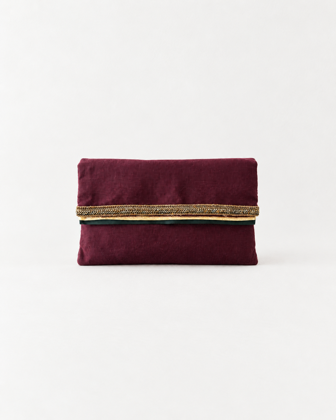 Embellished Foldover Clutch — closed view